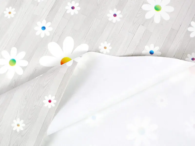 PVC ubrus kopretiny na šedé 118x140 cm