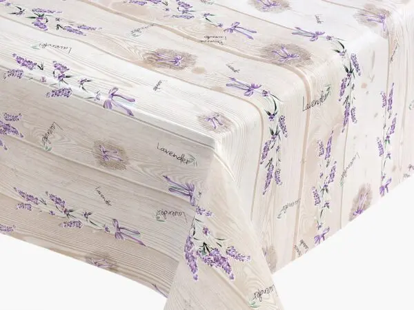 PVC ubrus levandule na béžové 118x140 cm