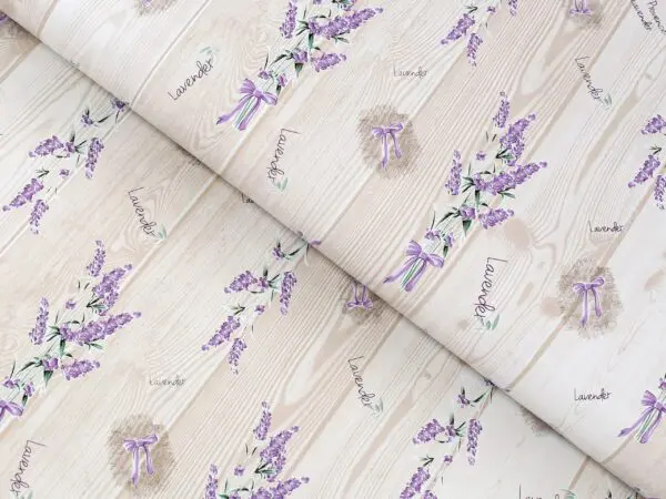 PVC ubrus levandule na béžové 118x140 cm