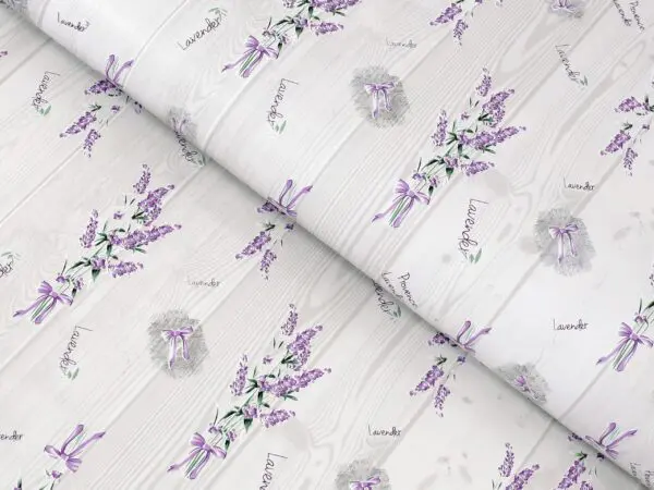 PVC ubrus levandule na šedé 118x140 cm