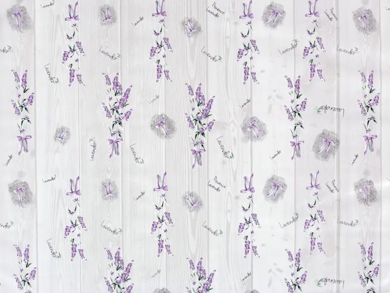 PVC ubrus levandule na šedé 118x140 cm