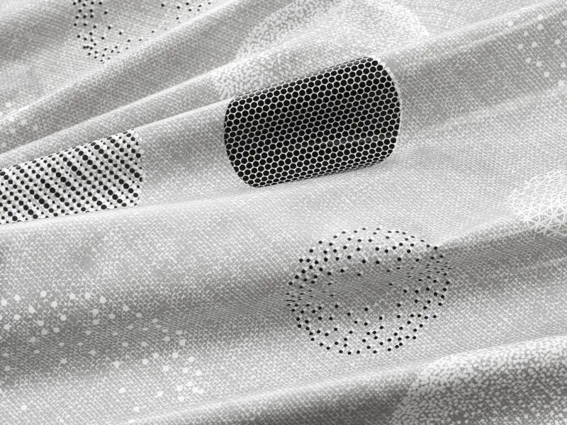 PVC ubrus kruhy na šedé 118x140 cm
