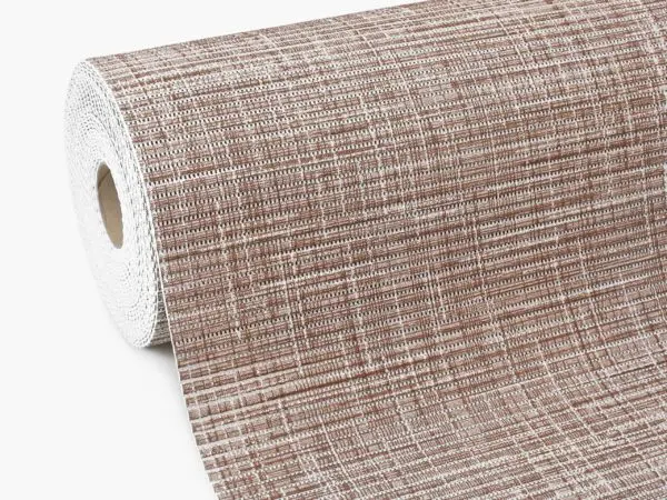 Pěnová rohož do koupelny hnědá mřížka šířka 65 cm
