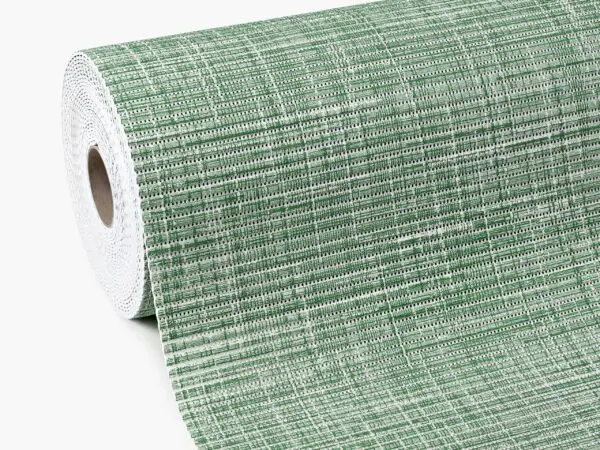 Pěnová rohož do koupelny zelená mřížka šířka 65 cm