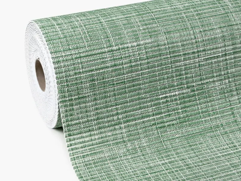Pěnová rohož do koupelny zelená mřížka šířka 65 cm