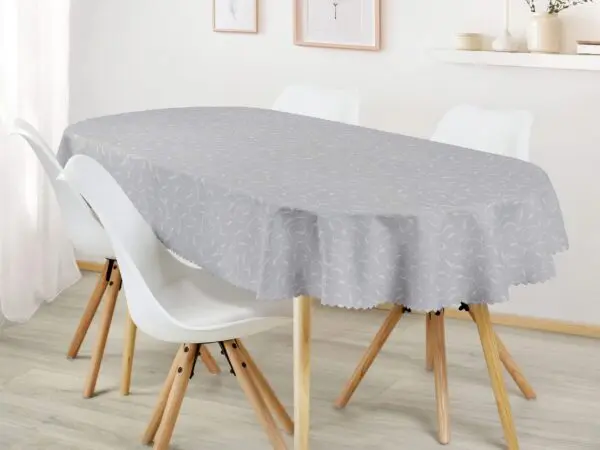 Oválný teflonový ubrus šedý zámecký vzor značky Škodák