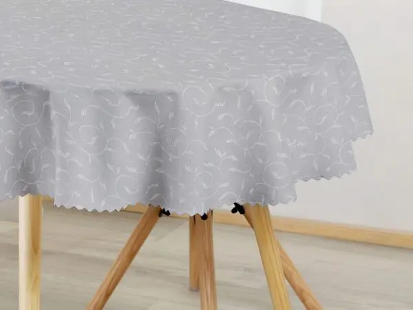 Oválný teflonový ubrus šedý zámecký vzor značky Škodák