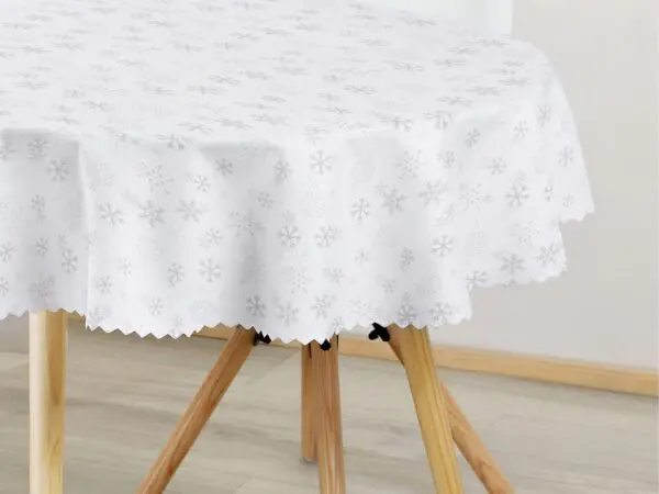 Oválný teflonový ubrus stříbrné vločky značky Škodák