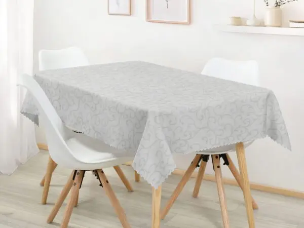 Hranatý teflonový ubrus šedý zámecký vzor značky Škodák