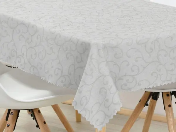 Hranatý teflonový ubrus šedý zámecký vzor značky Škodák