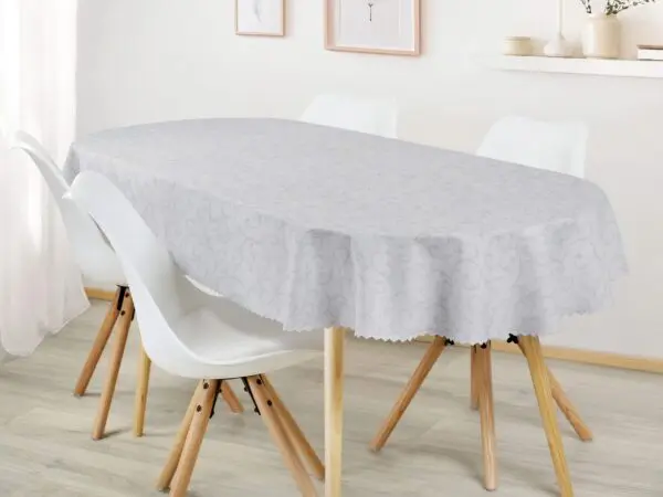 Oválný teflonový ubrus šedý zámecký vzor značky Škodák