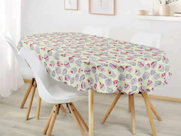 Oválný teflonový ubrus muffiny na zelenkavé značky Škodák