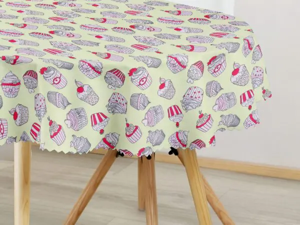 Oválný teflonový ubrus muffiny na zelenkavé značky Škodák