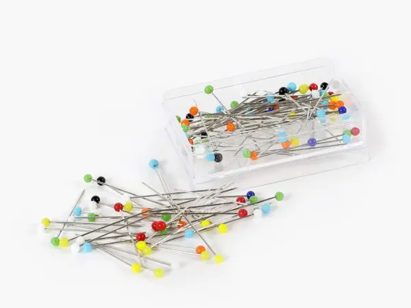 Špendlíky se skleněnou hlavičkou délka 30 mm