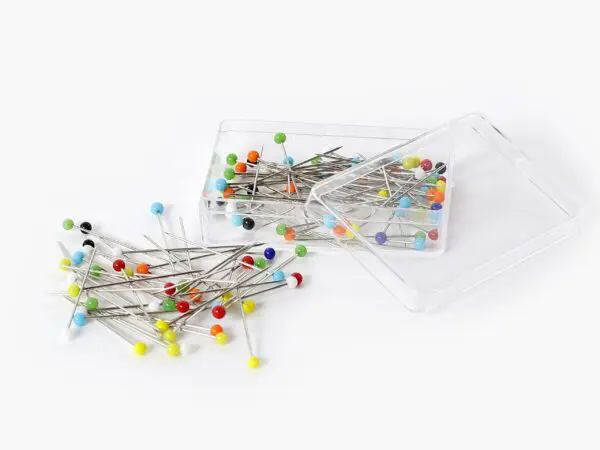 Špendlíky se skleněnou hlavičkou délka 30 mm