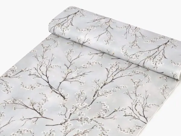 Dekorační látka VALORA světle béžová větvička metráž šířka 140 cm