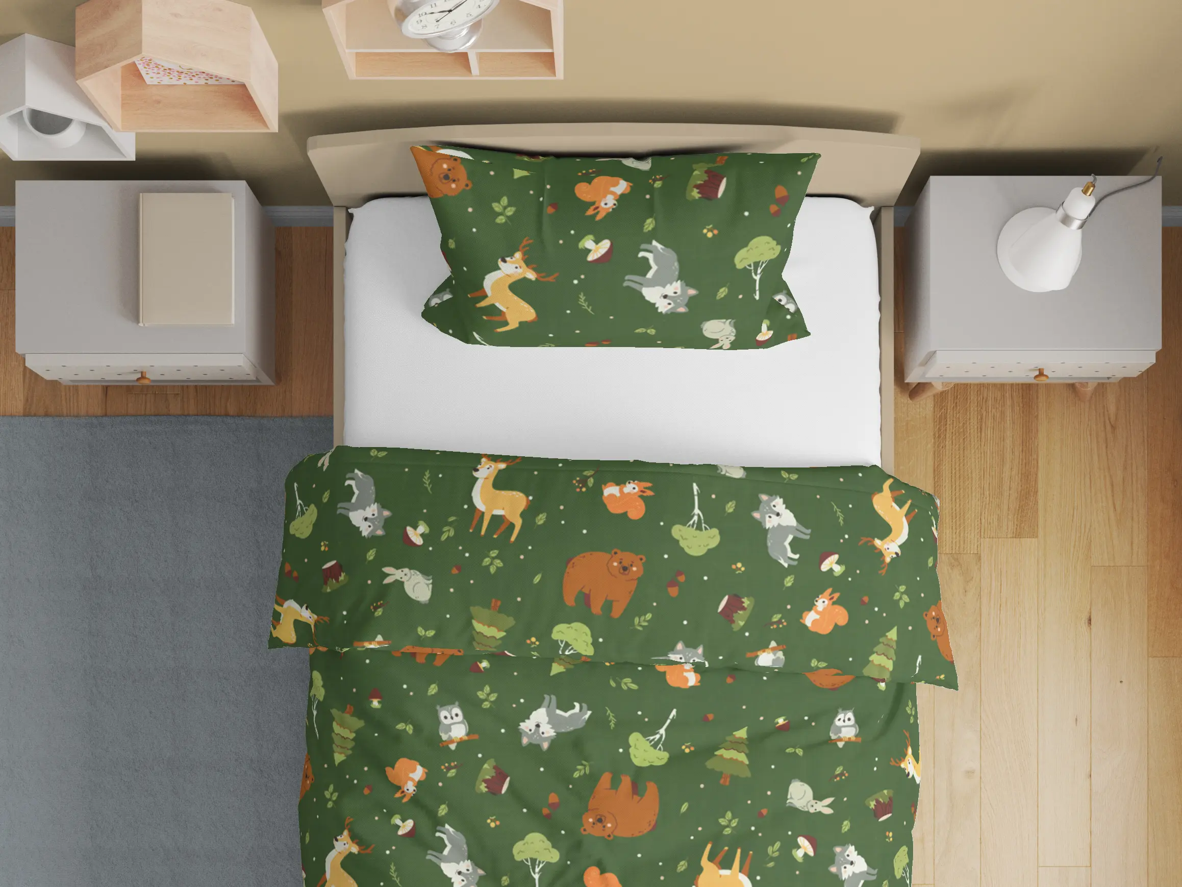 Bavlněné povlečení do školky řáholecký les