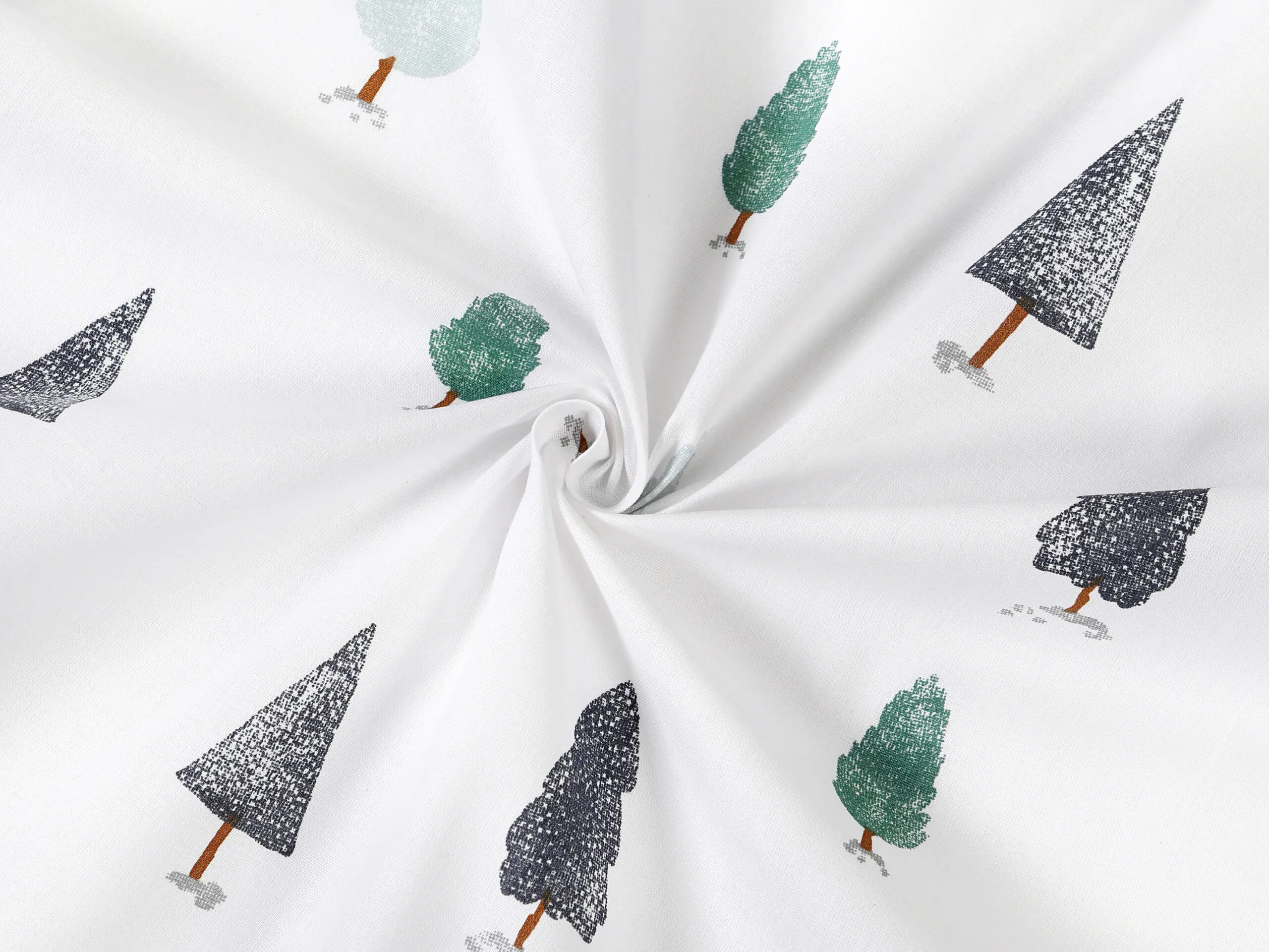 Bavlněná látka zimní les metráž šířka 142 cm značky Škodák.