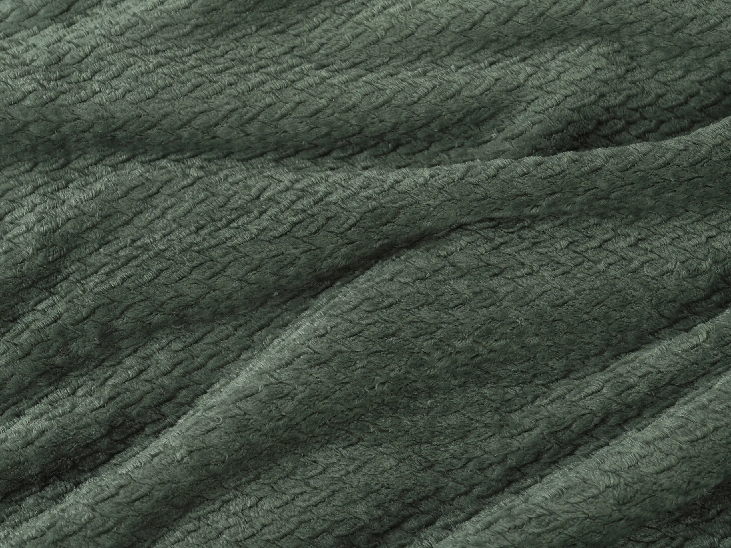 Deka Mikroflanel tmavě zelené copánky 150x200 cm