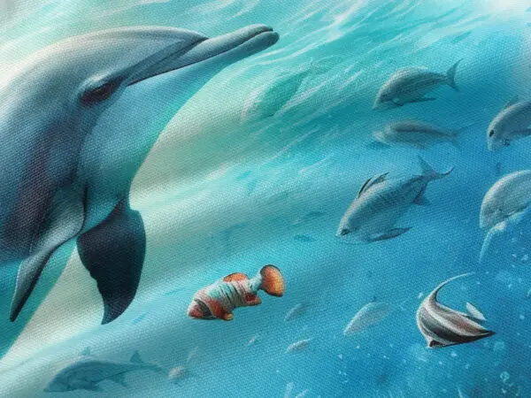 Dekorační povlak na polštář delfín