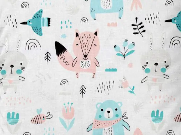 Bavlněný závěs - pastelkové omalovánky - 150x180 cm