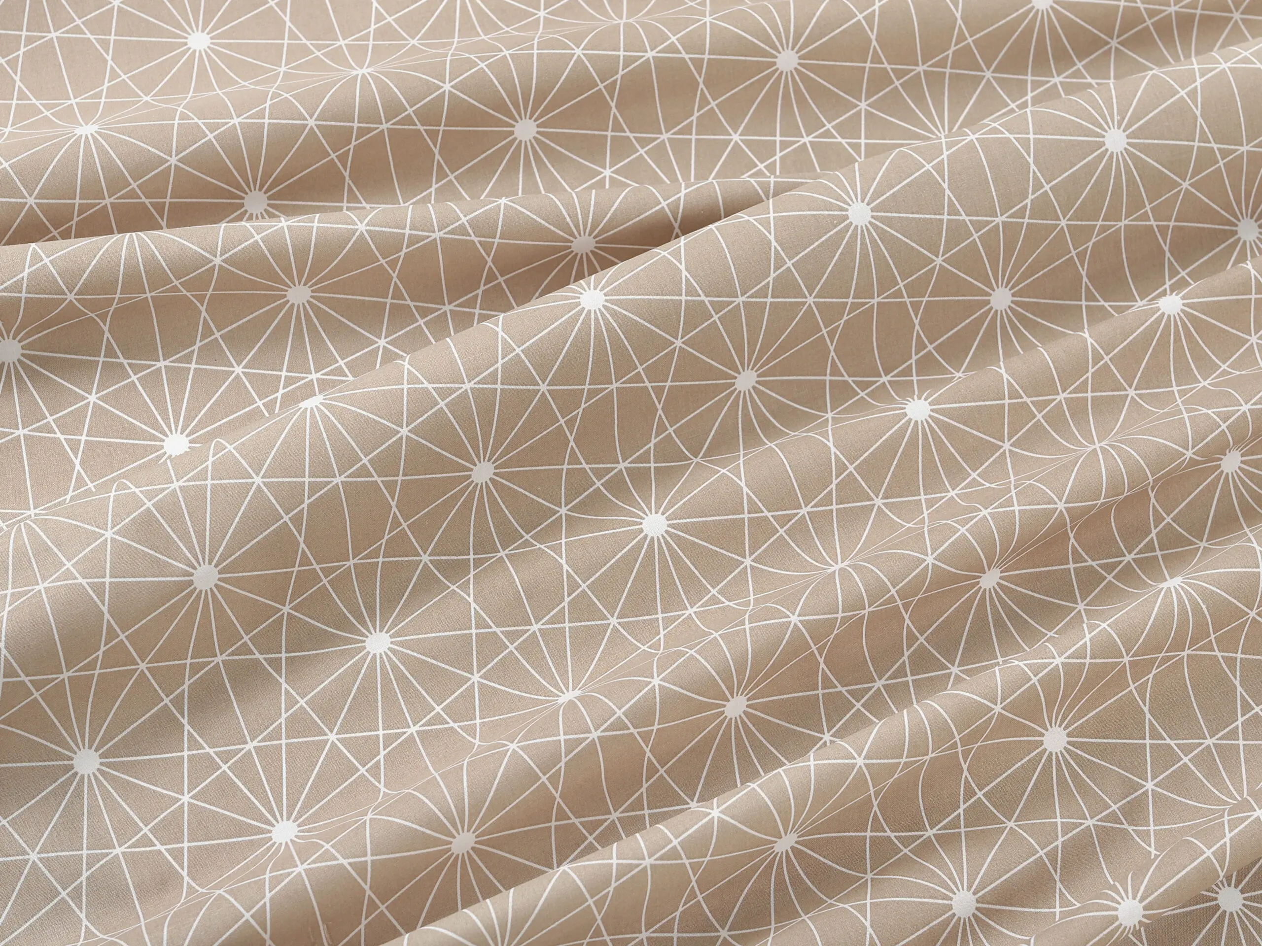 Hotelové povlečení Simone - bílé čáry na hnědé - Image 6