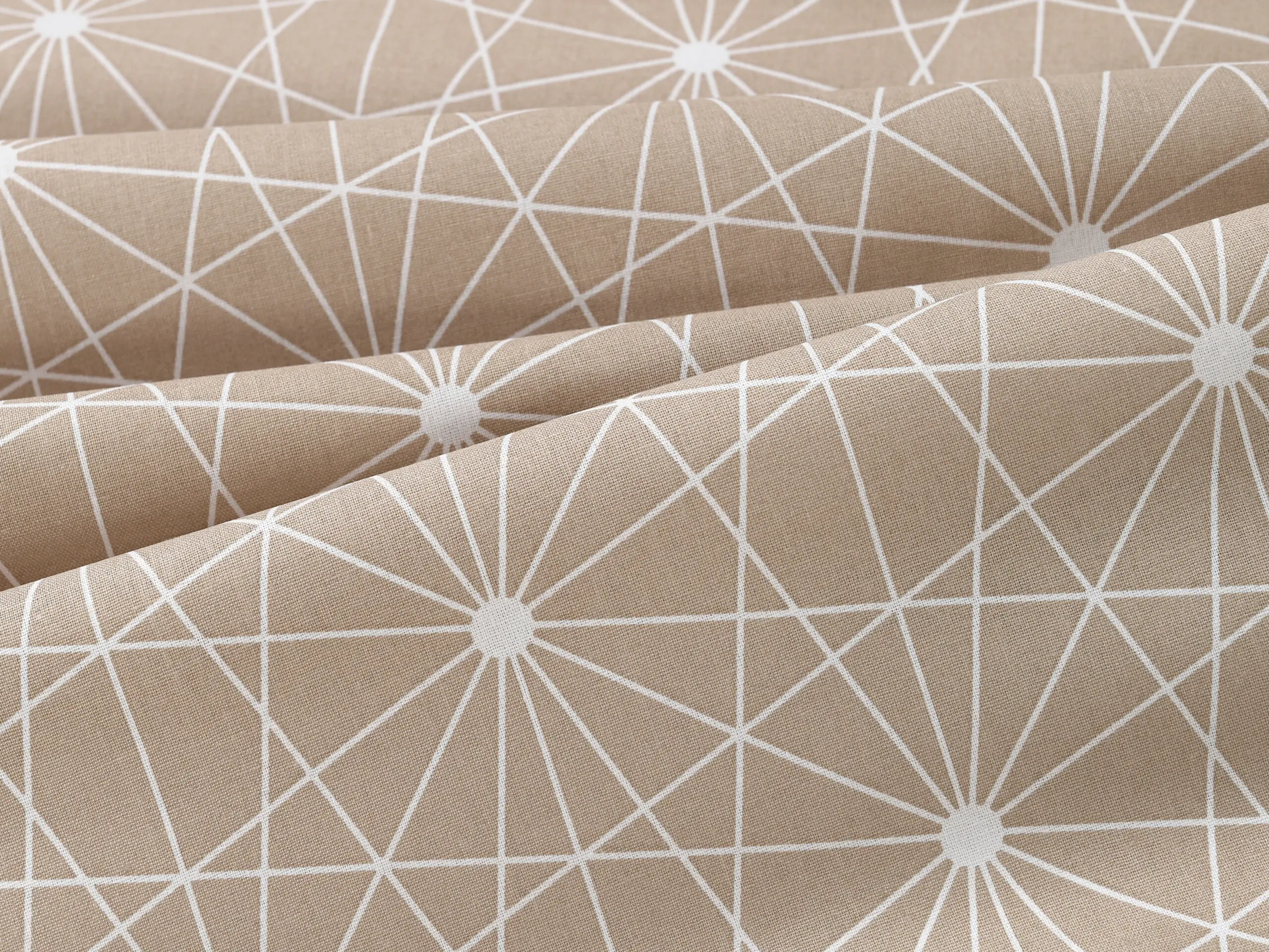 Hotelové povlečení Simone - bílé čáry na hnědé - Image 4