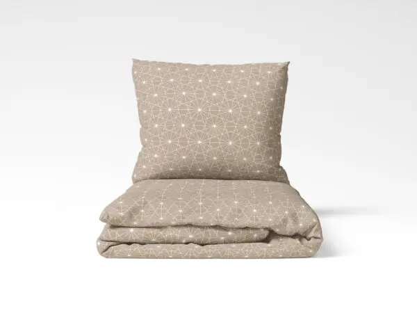 Hotelové povlečení Simone - bílé čáry na hnědé