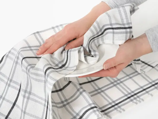 Bambusová utěrka černo-šedá 50x70 cm značky Škodák.