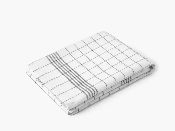 Pestře tkaná bavlněná utěrka šedá 50x70 cm značky Škodák.