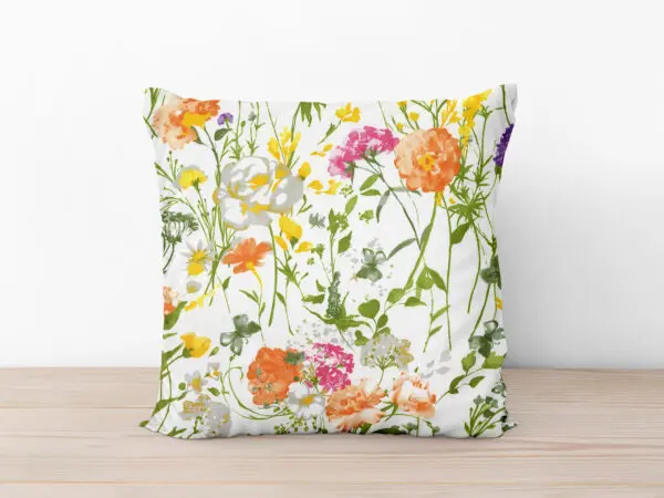 Bavlněný povlak na polštář akvarelová louka