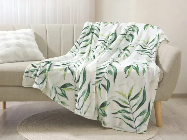 Deka Mikroflanel zelený list 150x200 cm značky Škodák