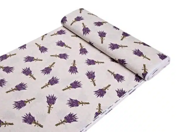 LONETA se vzorem svazky levandulí metráž Škodák