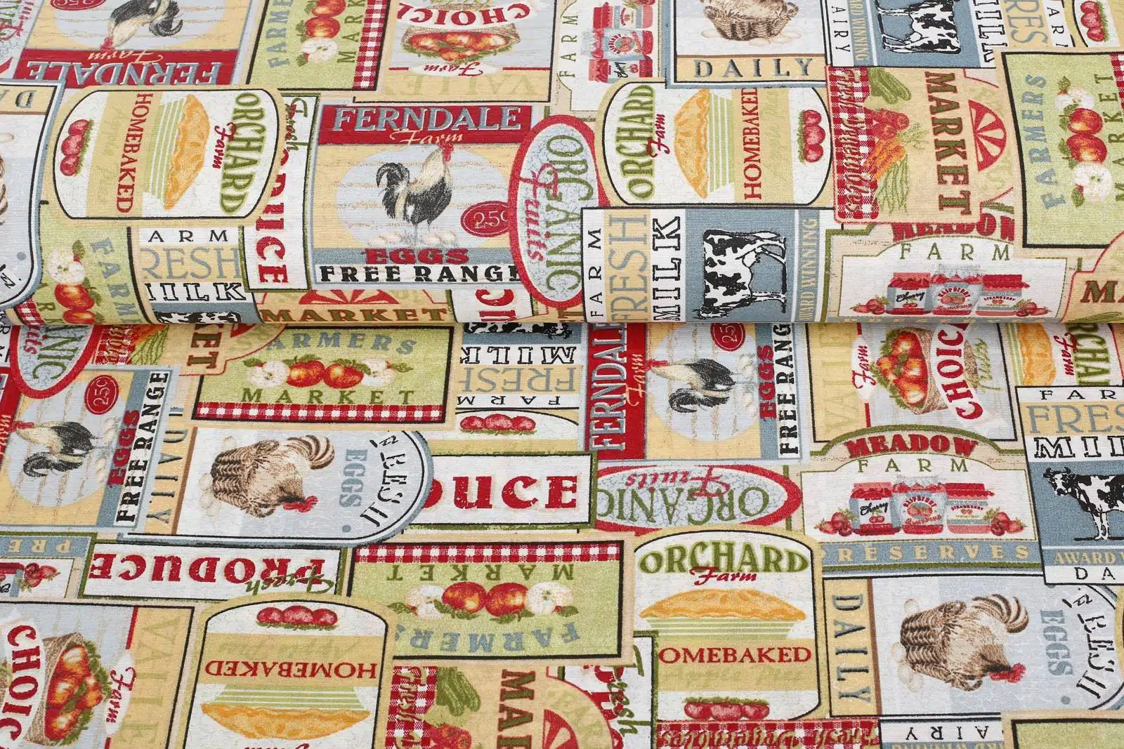 LONETA se vzorem farma metráž Škodák