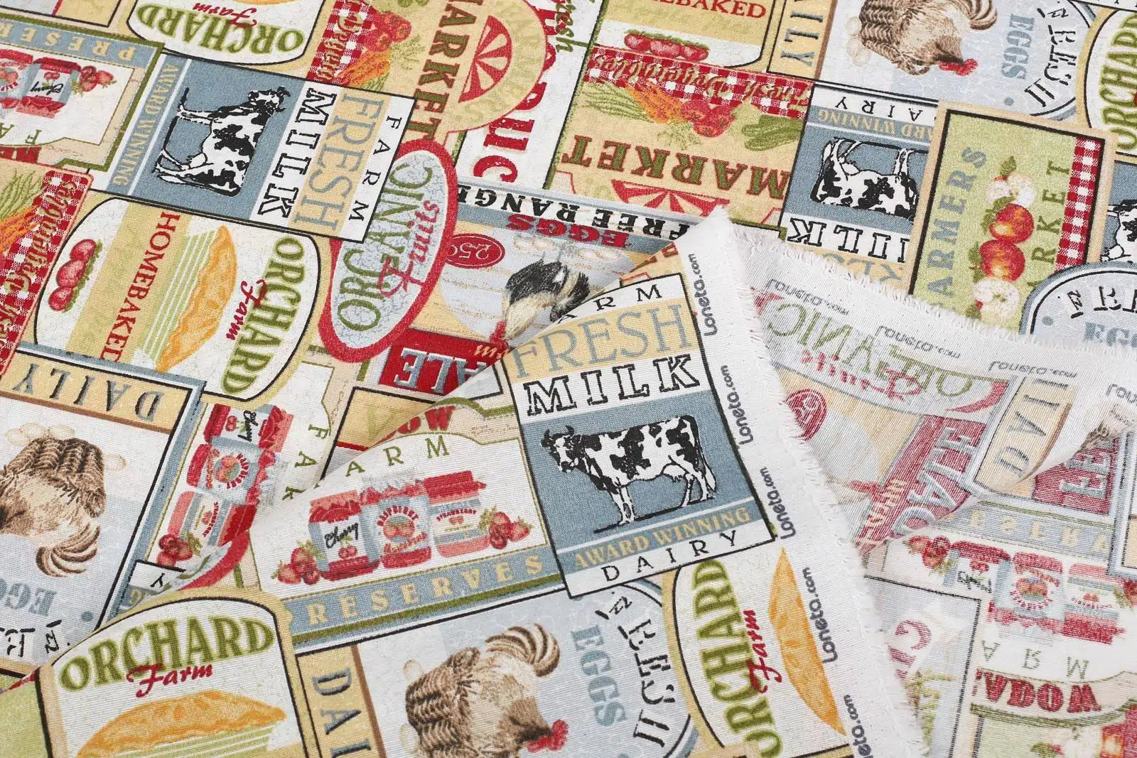 LONETA se vzorem farma metráž Škodák