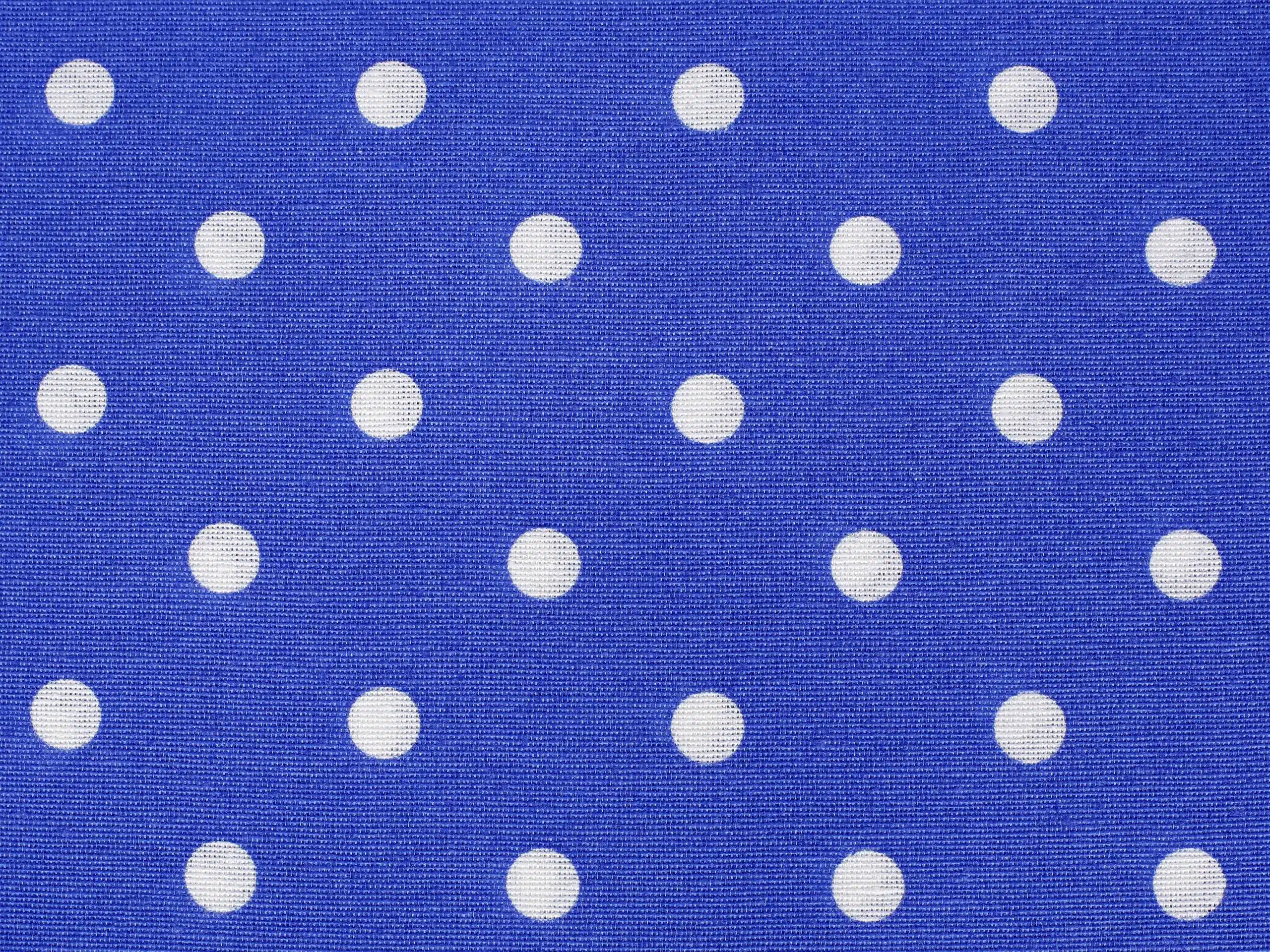 LONETA se vzorem puntíky na modré metráž Škodák