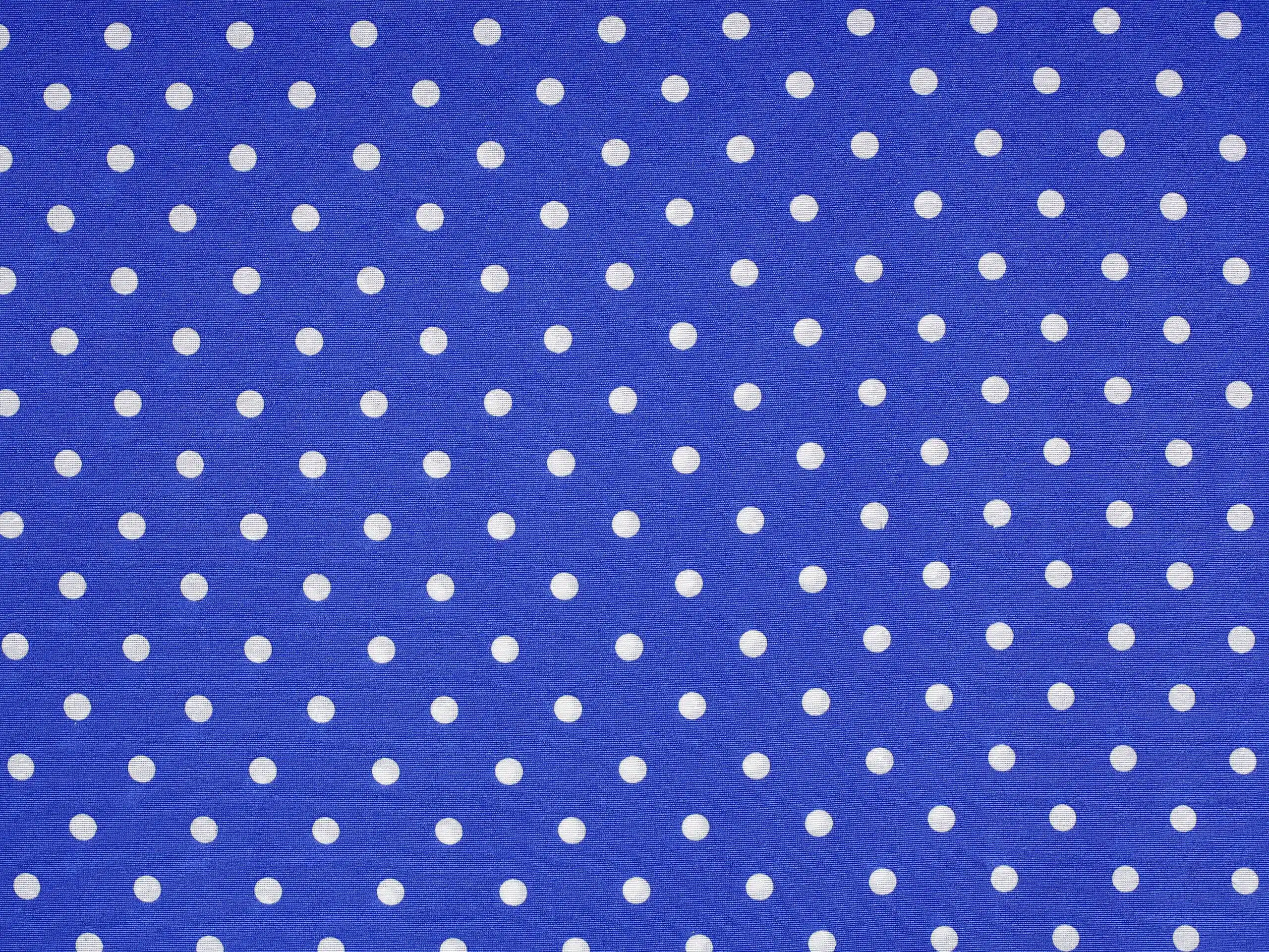 LONETA se vzorem puntíky na modré metráž Škodák