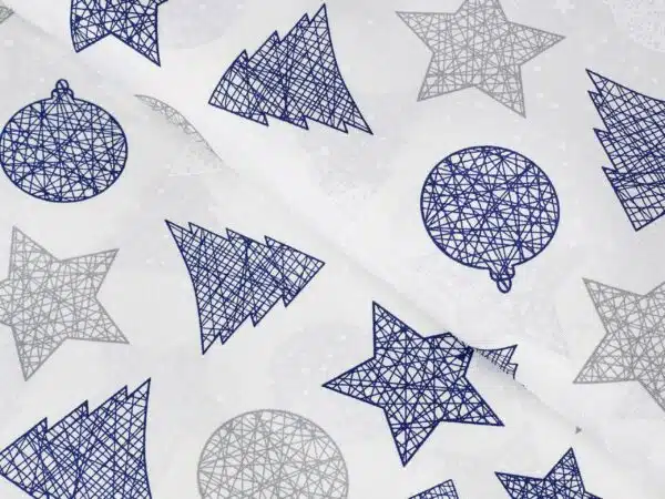 LONETA se vzorem modré baňky metráž Škodák