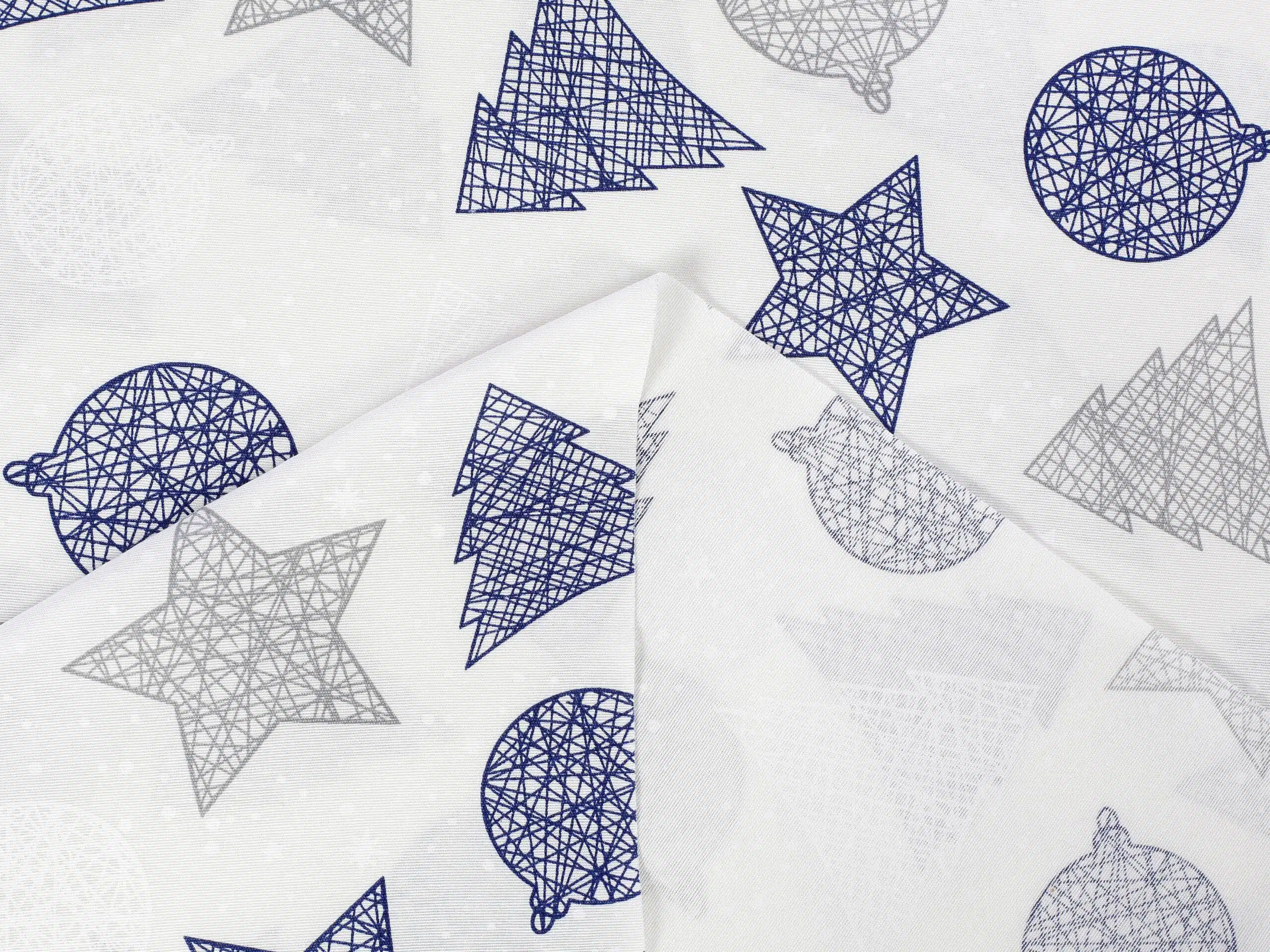 LONETA se vzorem modré baňky metráž Škodák