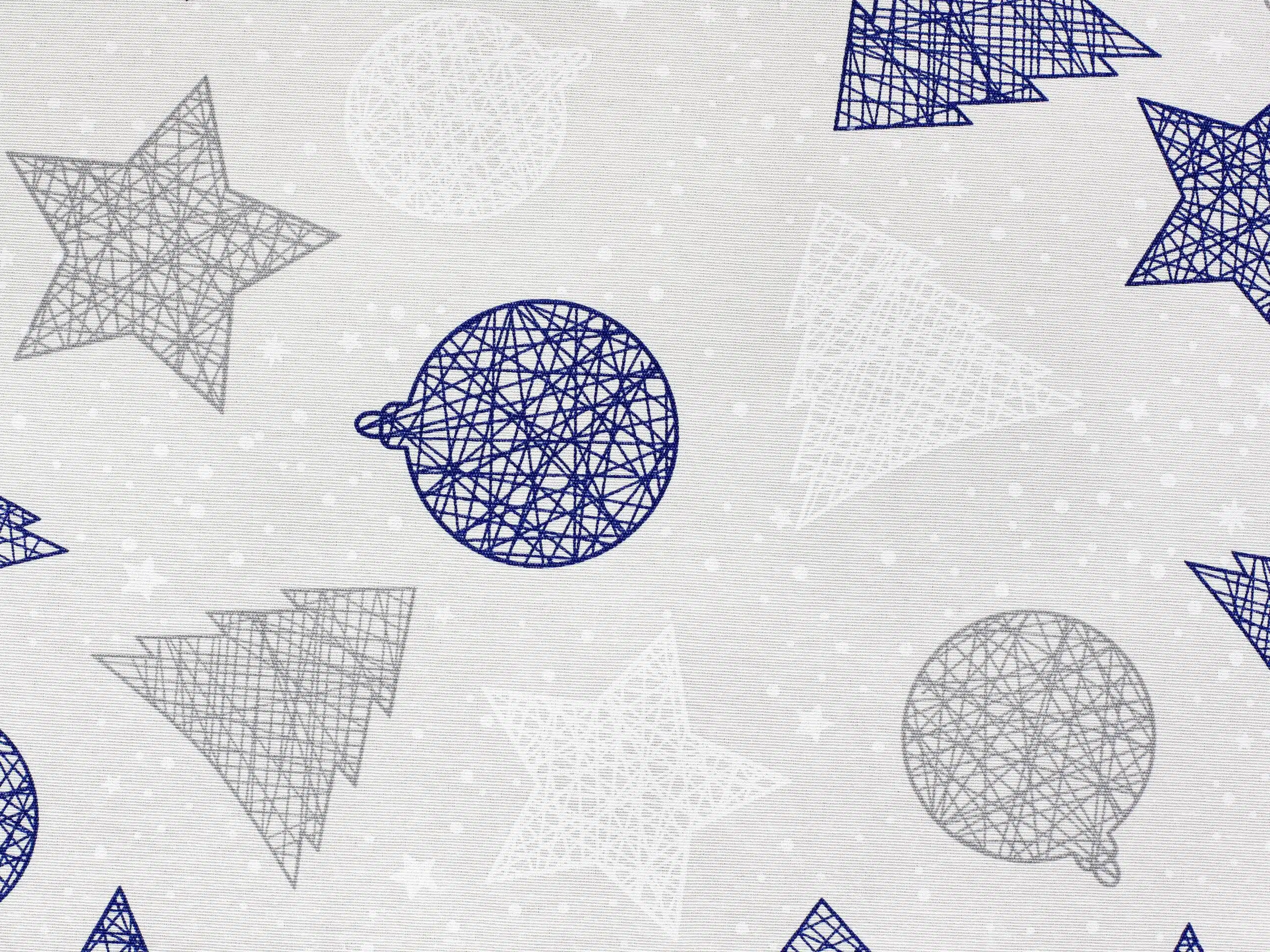 LONETA se vzorem modré baňky metráž Škodák