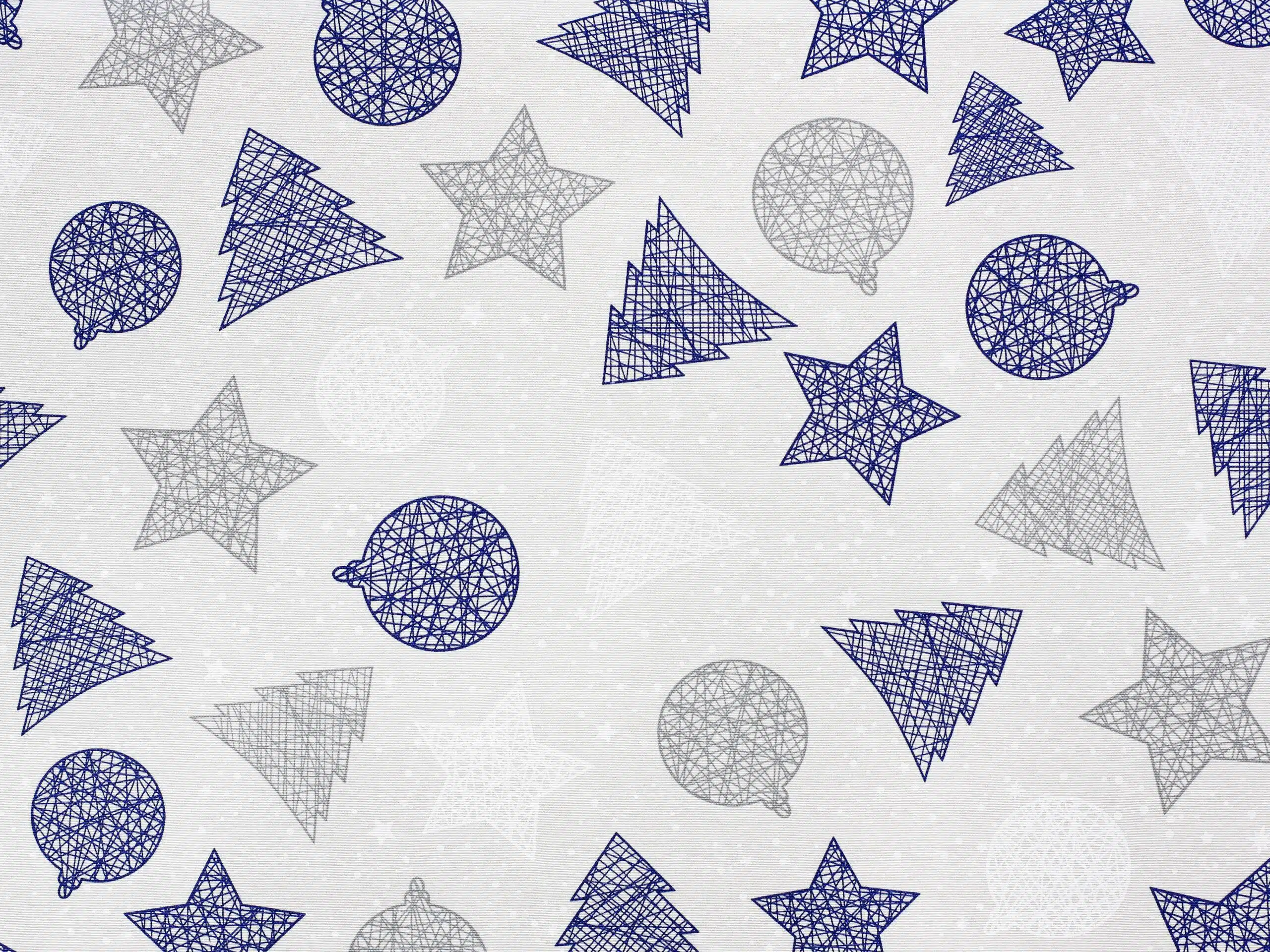 LONETA se vzorem modré baňky metráž Škodák