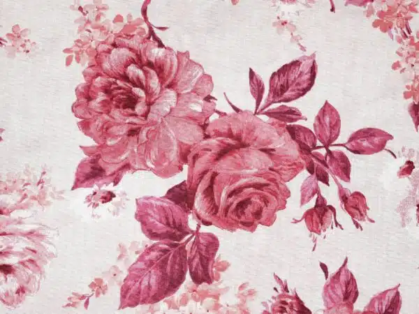 LONETA se vzorem červené růže metráž Škodák