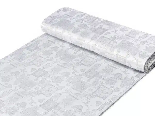 LONETA se vzorem stříbrní sobíci metráž Škodák