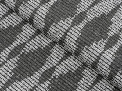 LONETA se vzorem stínované tvary na tmavě šedém metráž Škodák