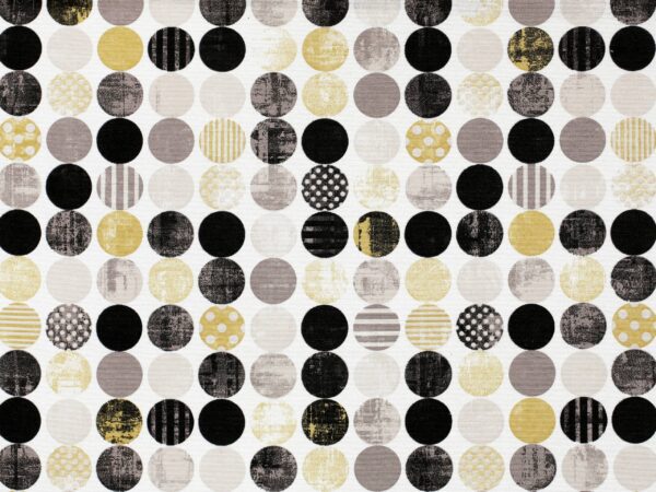 LONETA se vzorem zlaté kruhy metráž Škodák