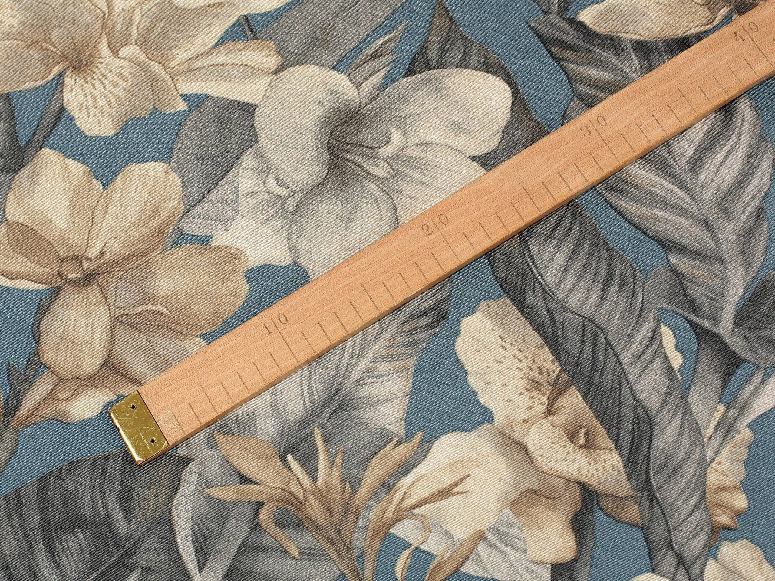 LONETA se vzorem hnědé květy metráž Škodák