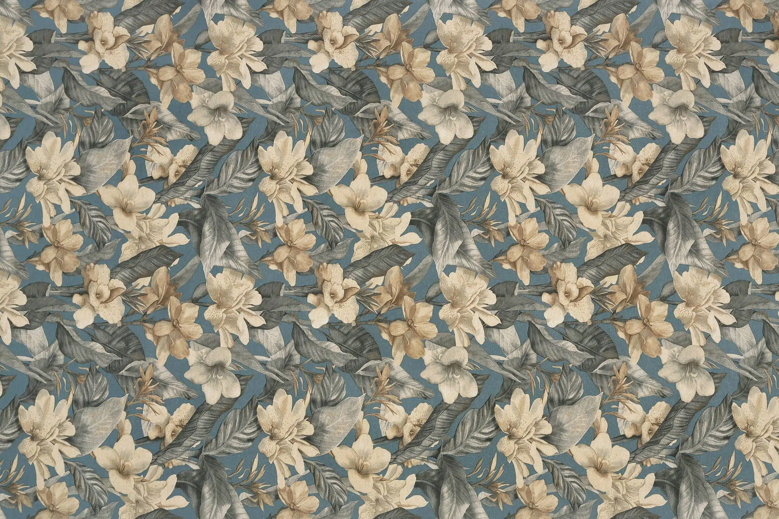 LONETA se vzorem hnědé květy metráž Škodák