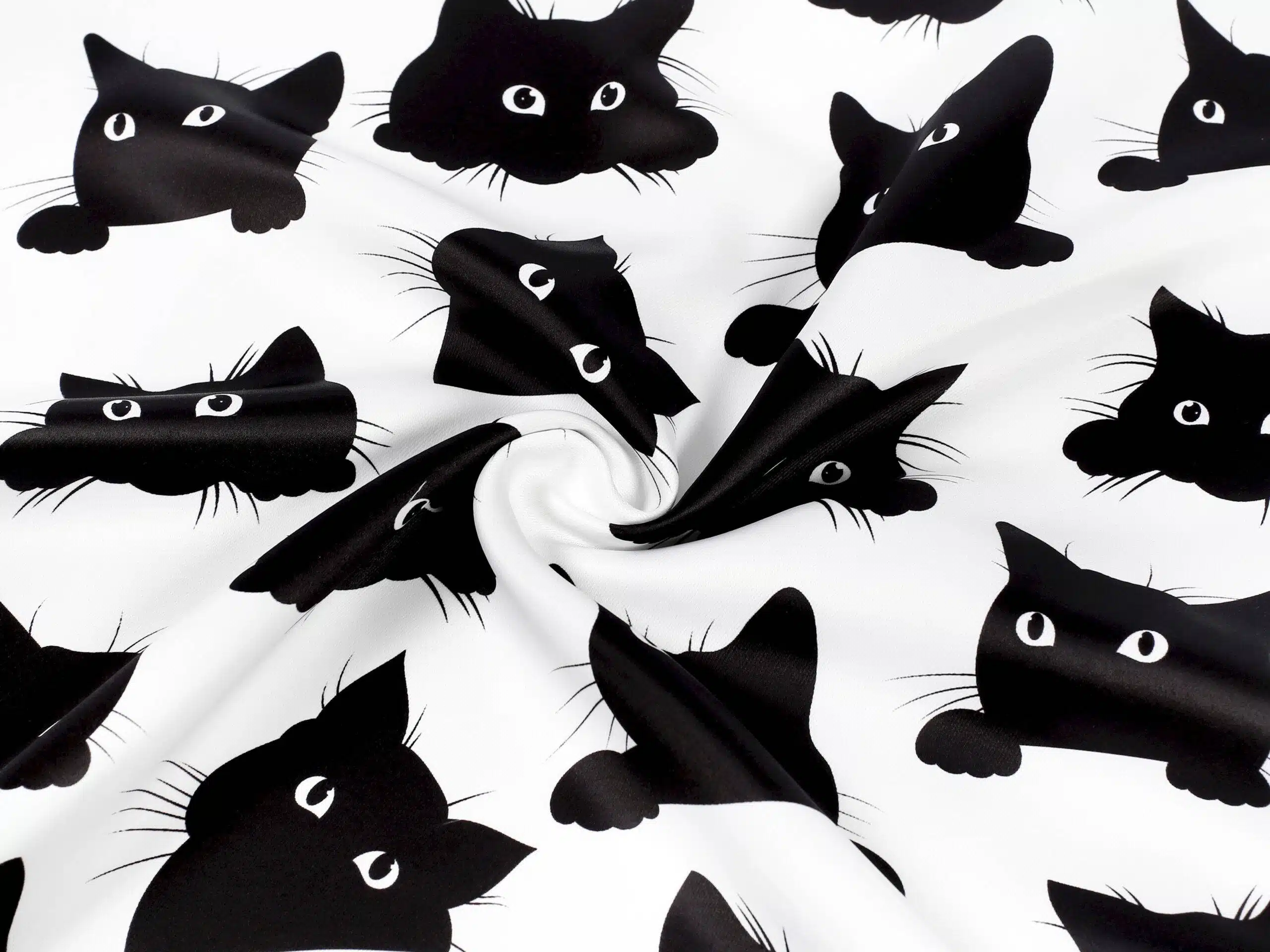 Zatemňovací látka Dimout černé kočky metráž Škodák