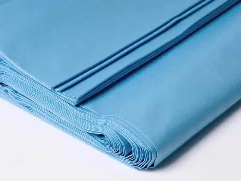 Látka sypkovina modrá metráž značky Škodák.