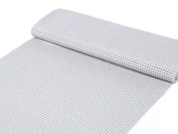 Kanafas Menorca šedé káro malé metráž značky Škodák.